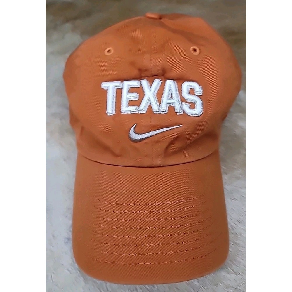 University of Texas Youth Baseball Cap Strapback Hat‎ Nike Team Orange Canvas